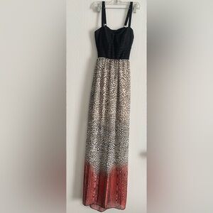 Leopard print maxi dress